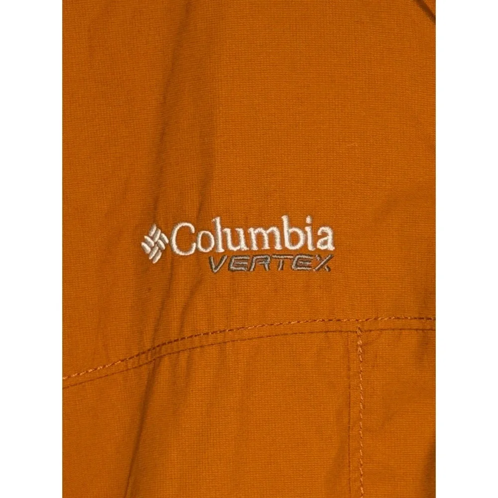 Columbia Vertex Interchange Jacket Mens Medium Orange Grey Hooded Ski Rain Coat